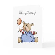 Lil' Bears · Baby Boy Balloon Card