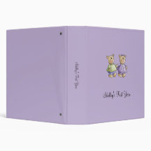 Lil' Bears · Baby Twins Green & Purple Binders