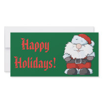 Lil' Big Beard Santa Photo Card Template