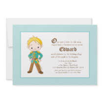 Li'l Blonde Prince Royal Birthday Invitation