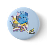 Lil Blue Elephant Hockey Buttons