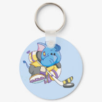 Lil Blue Elephant Hockey keychains