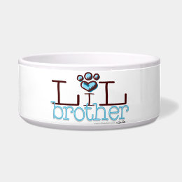 Lil Brother Paw Print petbowl