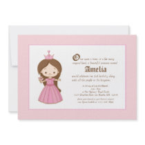 Li'l Brunette Princess Royal Birthday Invitation