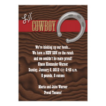 Lil' Cowboy Personalized Announcements