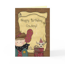 Lil' Cowpoke Cowboy Birthday Greeting Card