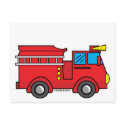 Lil Fire Truck postcards by ellybean Lil Fire Truck postcards