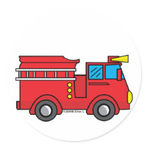 Lil Fire Truck stickers by ellybean Lil Fire Truck stickers