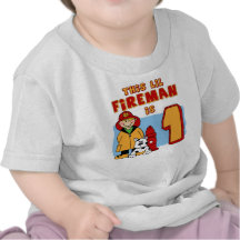 Lil Fireman 1st Birthday T Shirts