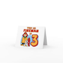 Lil Fireman 3rd Birthday Card