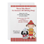 Lil Firetruck 5 x 7 Fire Fighter Birthday Invite invitations