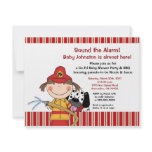 Lil Firetruck Baby Shower Invitation