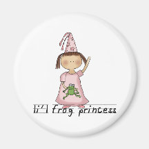 Li'l Frog Princess  Fridge Magnets
