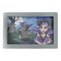 "Lil Gothic Moon" cute fairy art BELT BUCKLE belt buckles