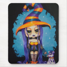 Lil Gothic Witch Mouse Pad