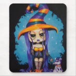 Lil Gothic Witch Mouse Pad