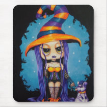 Lil Gothic Witch Mouse Pad mousepads