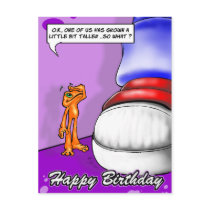 Lil Illow Orange - Happy Birthday Postcard