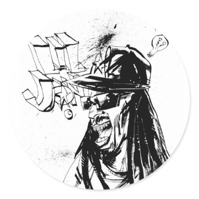 Lil Jon "Collaboration by Jim Mahfood and Lil Jon" Round Sticker by liljon