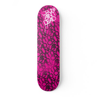 Lil Jon "Crunk Ain't Dead" Pink Black Skate Decks by liljon