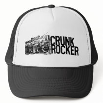 Lil Jon "Crunk Rocker Boombox Black White" hats by liljon Lil Jon "Crunk Rocker Boombox Black White" hats
