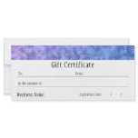 Lil Miss Claudia Gift Certificate Custom Rack Cards