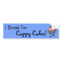 Lil' Miss Cuppy Cake Bumper Sticker bumper stickers