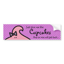 Lil' Miss Cuppy Cake Hiding Bumper Sticker bumper stickers by Liley_Photo_N_Design Lil' Miss Cuppy Cake Hiding Bumper Sticker bumper stickers