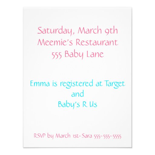 Lil Miss Monkey Baby Shower Invitation-Pink-Blue