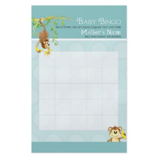 Lil Monkey, Baby Boy Shower Bingo n Scramble Game flyer