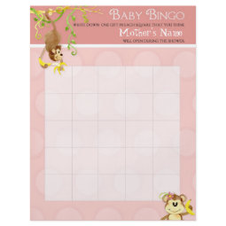 Lil Monkey, Baby Shower Bingo n Scramble Game flyer