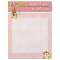 Lil Monkey,  Baby Shower Bingo n Scramble Game Flyer