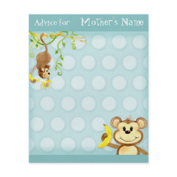 Lil Monkey, Boy Baby Shower Advice flyer