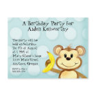 Lil Monkey, Boy Birthday Party Post Card Invite postcard