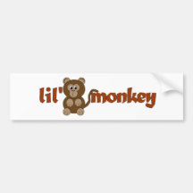 Lil monkey bumper sticker