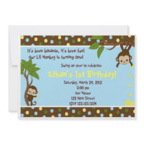 Lil Monkey Personalized Invitation