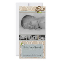 Lil Monkey New Baby Birth Announcements Photo Card
