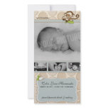 Lil Monkey New Baby Birth Announcements photo cards