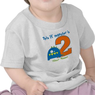 Lil Monster 2nd Birthday Personalized Shirt