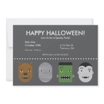 Lil Monsters Halloween Party Invitation