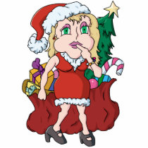 Lil Mrs Shopper Clause Ornament photo sculptures by Robbirt Lil Mrs Shopper Clause Ornament photo sculptures