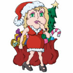 Lil Mrs Shopper Clause Ornament Photo Cutouts