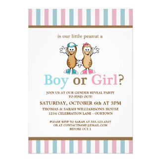 Lil Peanut Gender Reveal Party Invitation