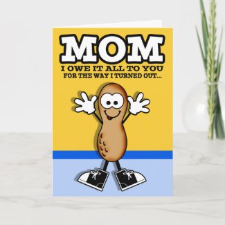 Lil Peanut Mothers Day Card zazzle_card
