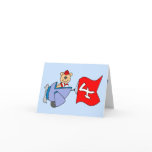 Lil Pilot Bear 4th Birthday Greeting Cards