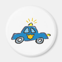 LIL POLICE CAR FRIDGE MAGNET