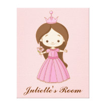 Li'l Princess Personalized Girls Room Canvas Stretched Canvas Print