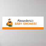 Lil Pumpkin Baby Shower Banner Poster Print posters