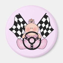Lil Race Winner Baby Girl Refrigerator Magnet