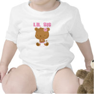 Lil Sis Teddy Bear Baby Bodysuit